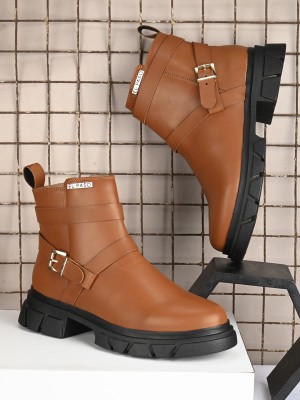 El Paso EPW9719 Lightweight Comfort Summer Trendy Premium Stylish Boots For Women(Tan)