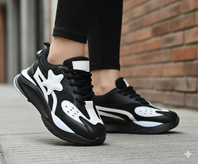 JK PORT Trendy Walking Shoes for men & women Casuals For Men(Black , 9)