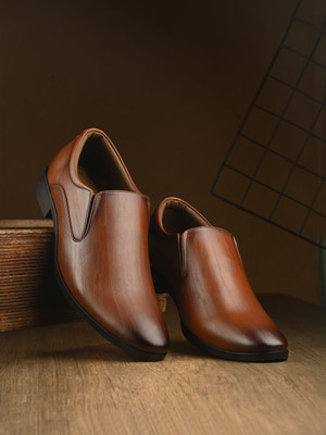 KILLER Premium Stylish Comfortable Trendy Formal Slip On For Men(Tan , 9)
