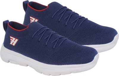 Heatup Men's Breathable Knit Running Shoes - Lightweight & Comfortable Running Shoes For Men(Blue , 9)