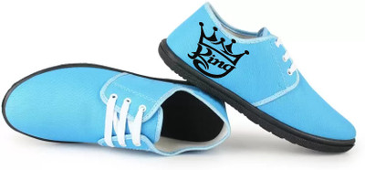 KANEGGYE New Men or Boys Stylish Canvas Shoes Mocassin For Men(Blue , 8)