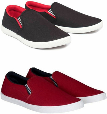 WELDONE 2 Pair Combo Trendy & Stylish Loafers For Men(Multicolor , 8)