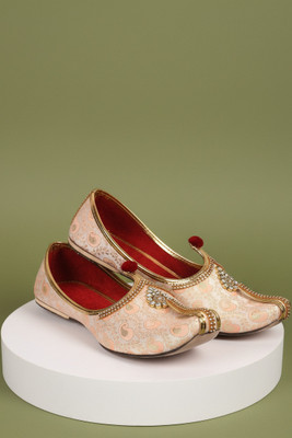Royal Khwaab Wedding Juttis For Men Party Wear For Men(Pink , 10)