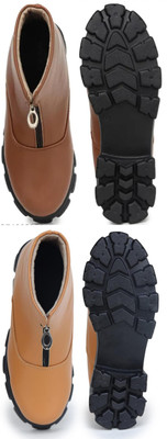 NONU-G NONU-G STYLISH CHELSEA WOMEN BOOTS Boots For Women(Brown, Tan , 8)