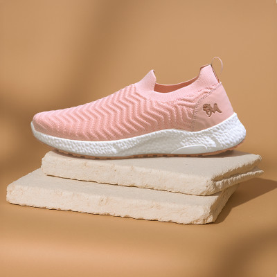 Neemans Neeman's Flow Weave Slip Ons for Women | Stretch Knit, Soft & Cushioned Casuals For Women(Pink , 4)