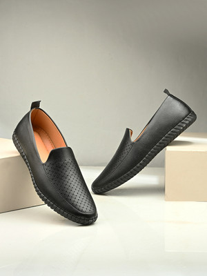 MACTREE Loafers For Men(Black , 9)