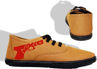 Kenamin Stylish Casual Shoes for Men and kids Casuals For Men(Tan, Red , 8)