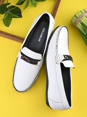KILLER SS25 3092 White Loafers Loafers For Men(White , 12)