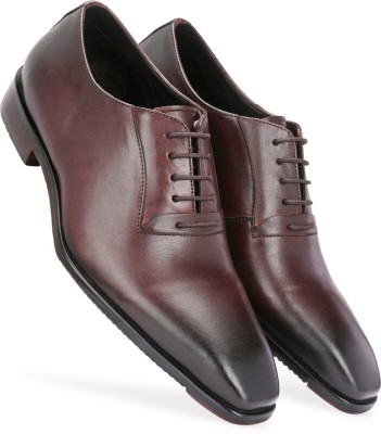 Harrykson London Men's Brown Italian Leather Dress Shoes - Formal Shoe With Leather Rubber Sole Derby For Men(Brown , 9)