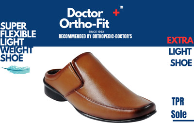 Orthofit Formal Mule For Men -7501 Corporate Casuals For Men(Tan, Brown , 10)