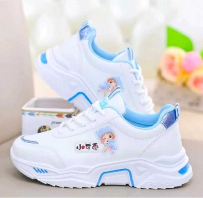 BAUCHHAAR White 820 stylish Doll Girl casual shoes Sneakers For Women (Pink) Sneakers For Men(Blue , 7)