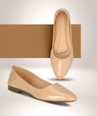 Denill Patent Bellies For girls Bellies For Women(Beige , 4)