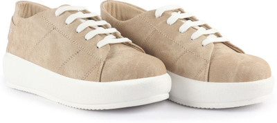 FAUSTO Sneakers For Women(Beige , 4)