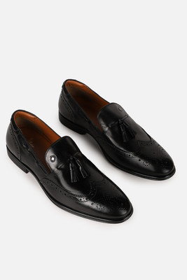LOUIS PHILIPPE Slip On For Men(Black , 8)