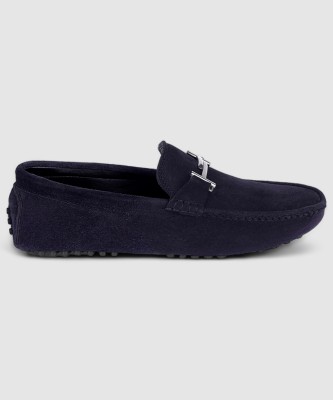 LOUIS STITCH Casual Stylish Suede Leather Loafers for Men, Blue (ITSUDBU) Size 9 Loafers For Men(Blue , 9)