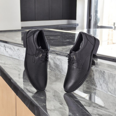 FOR-B FOR B MEN'S PREMUIM LEATHER DERBY SHOES/FORMAL LACE UP DRESS SHOES Outdoors For Men(Black , 6)