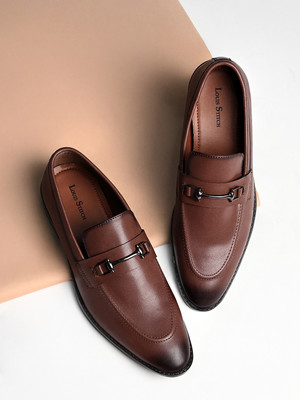 LOUIS STITCH Mens Russet Tan Formal Slipon Mocassin Shoes for Men (RGMCAB) - UK 9 Mocassin For Men(Tan , 7)