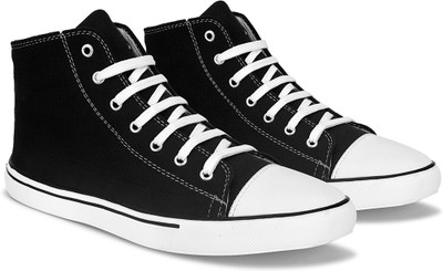 Aadwin ALL STAR Hightop canvas ankel length boots High Tops For Men(Black , 9)