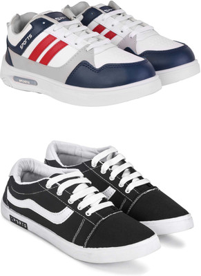 DRACKFOOT DRACKFOOT Men's Lightweight Sports & Casual Shoes Combo Pack 2 Casuals For Men(Multicolor , 9)