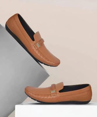 AJANTA Casual PVC Waterproof Loafers For Men(Tan , 7)