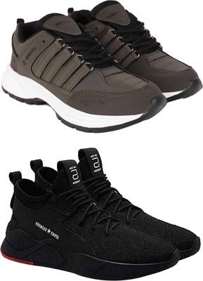 Pennen Men's Lightweight Comfortable Sports Shoes Casuals For Men(Black, Brown , 10)