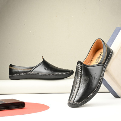 Vellinto Vellinto SAHARA Cool Rjasthani Ethnic Juttis For Men ll Mojaris For Men Corporate Casuals For Men(Black , 7)