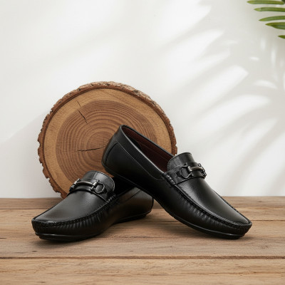 ZAVOOX Loafers For Men(Black , 7)