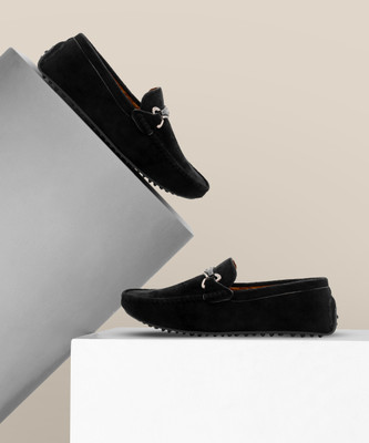 K' Footlance Loafers For Men(Black , 6)