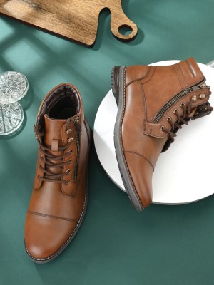 El Paso EP6414 Lightweight Comfort Summer Trendy Premium Stylish Boots For Men(Tan)