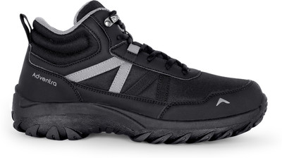 ADVENTRA SPORTS Men’s Mid Ankle Hiking Shoes – All-Terrain Grip, Durable Trekking Footwear Outdoors For Men(Black , 10.5)