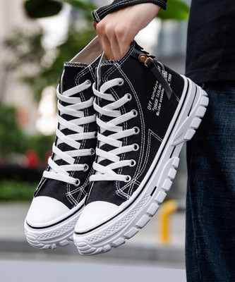 Labbin Casual Sneakers Canvas Boots Gym OutDoor Training Shoes For Boys And Men Sneakers For Men(Black , 7)