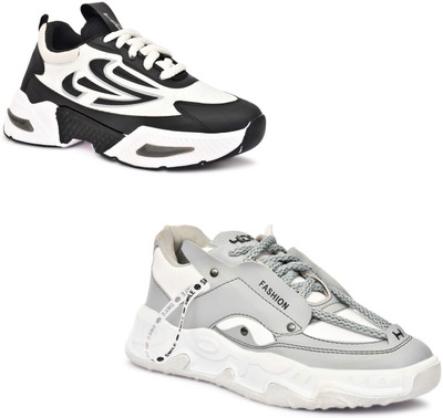 Hida Comfort Fit Sports Shoes for Gym & Outdoor Wrestling Shoes For Men(Black, Grey , 8)