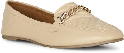 Bata Quilted Moc Bellies For Women(Beige , 5)