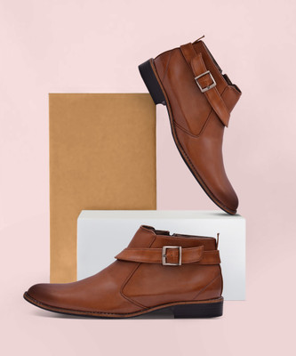 SiR CORBETT Formal Boots Slip On For Men(Tan , 10 UK/India)