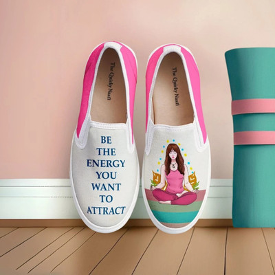 Thequirkynaari Slip On Sneakers For Women(Beige , 3)