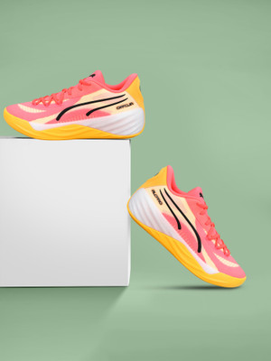 PUMA All Pro NITRO Basketball Shoes For Men(Pink , 9.5)