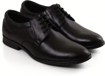 Navsko Prime Genuine Leather Formal Shoe Derby For Men(Black)