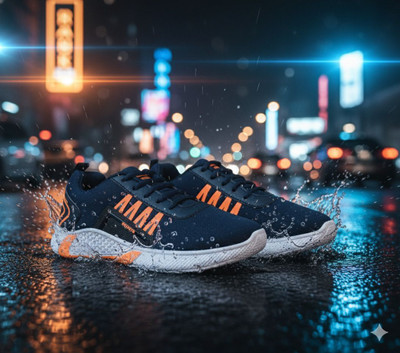 KAVIYAA MERCHANTS Men’s Sports Shoes – Stylish & Lightweight for Active Wear Casuals For Men(Navy , 10)