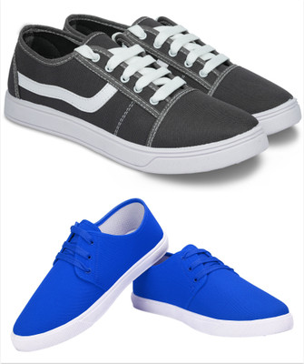 Free Kicks Combo Of 2 Shoes FK-& FK-201 Sneakers For Men(Blue , 7)