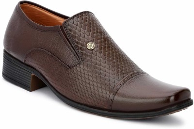 Hautton New Premium Formal Leather Slip On Shoes For Men Slip On For Men(Brown , 9)