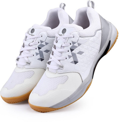 bacca bucci Pinnacle SwiftStrike High-Performance Court Shoe with Non-Marking Outsole Running Shoes For Men(White , 9)
