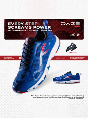 Hundred Raze Pro Badminton Shoes For Men(Multicolor , 9)