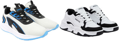 radtac Stylish Men’s Casual Shoes | Lightweight & Comfortable Everyday Wear Casuals For Men(Black, White , 9)