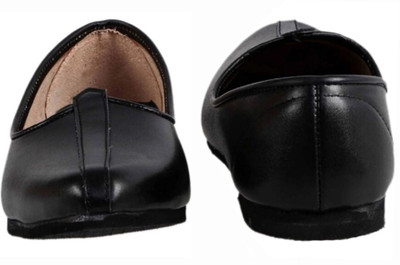 JAIPUR DIVINECRAFT Men's Jalsa Jutti,Jutis For Men BLACK Slip On For Men(Black , 6)