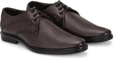 Emon Men’s Derby Shoes – Premium Quality Formal Lace-Up Derby For Men(Brown , 8)