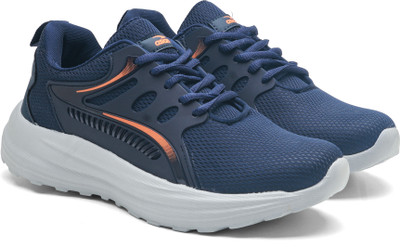 asian Toofan-09 Running Shoes For Men | Sports & Walking Shoe with Arch Support Running Shoes For Men(Navy, Orange , 10)
