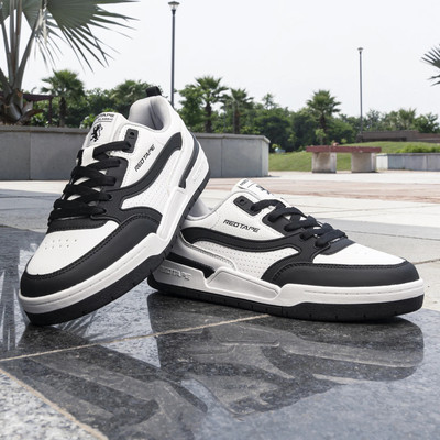 RED TAPE Black and White Shoes for Men | Lifestyle Casual Sneakers for Men | Sports Shoes Sneakers For Men(White, Black , 10)