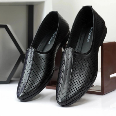 PROVOGUE Loafers for Men | Synthetic Leather Party Wear Formal Casual Shoes Loafers For Men(Black , 5)