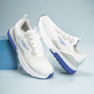 RED TAPE Athleisure Shoes for Men | Cultured Round-Toe Shape & Cushioning Technology Walking Shoes For Men(White, Blue , 9)