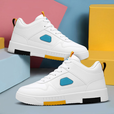 BRUTON Casual Sneaker | Lightweight | Comfortable | Breathable | Daily Wear Sneakers For Men(White , 6)